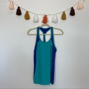 Victoria's Secret Blue Color Block Workout Tank Top Size Medium